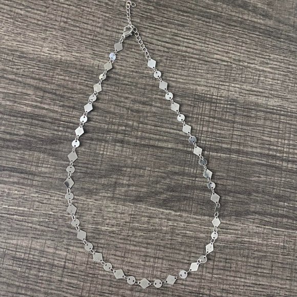 Silver Daimond Chain Necklace - Picture 1 of 3